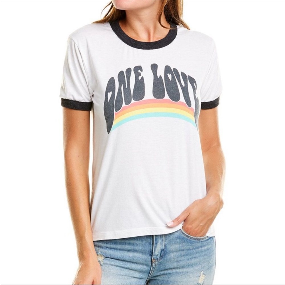 NEW Chaser Graphic One Love crew neck tee in white size XS